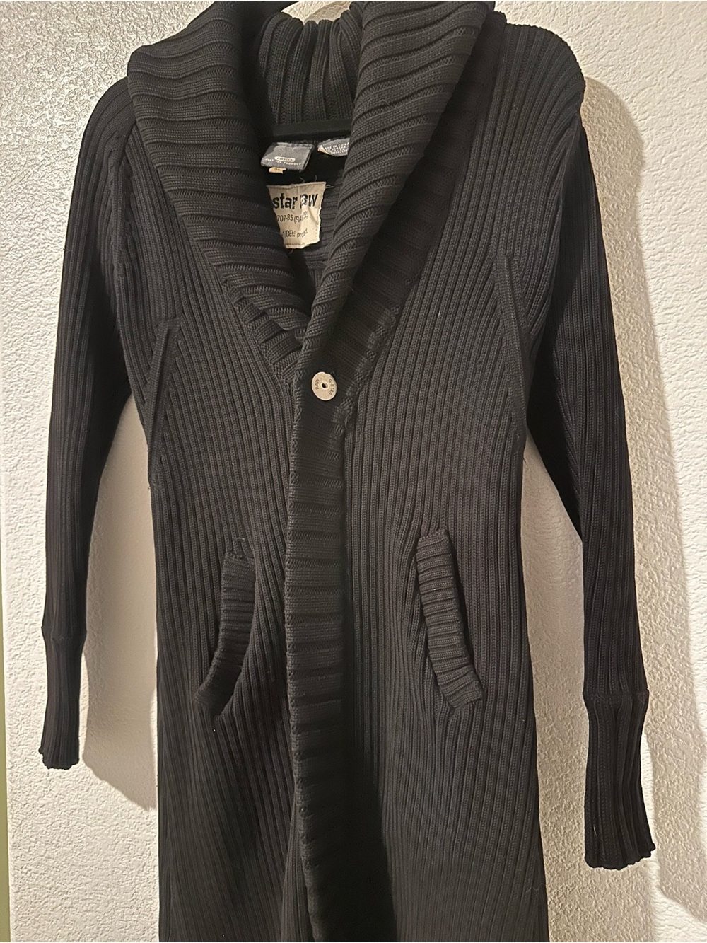 G-Star Ribbed Turtleneck Sweater in Black